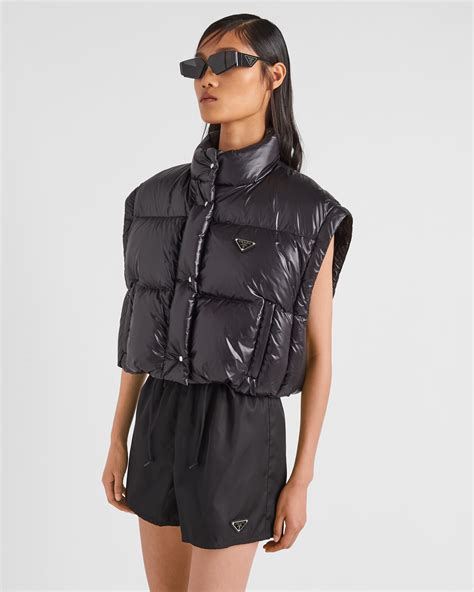 prada cropped nylon jacket|prada nylon jacket men's.